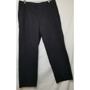 Croft & Barrow Men's Flat Front Classic Fit Black Poplin Pants Size 38 X 30